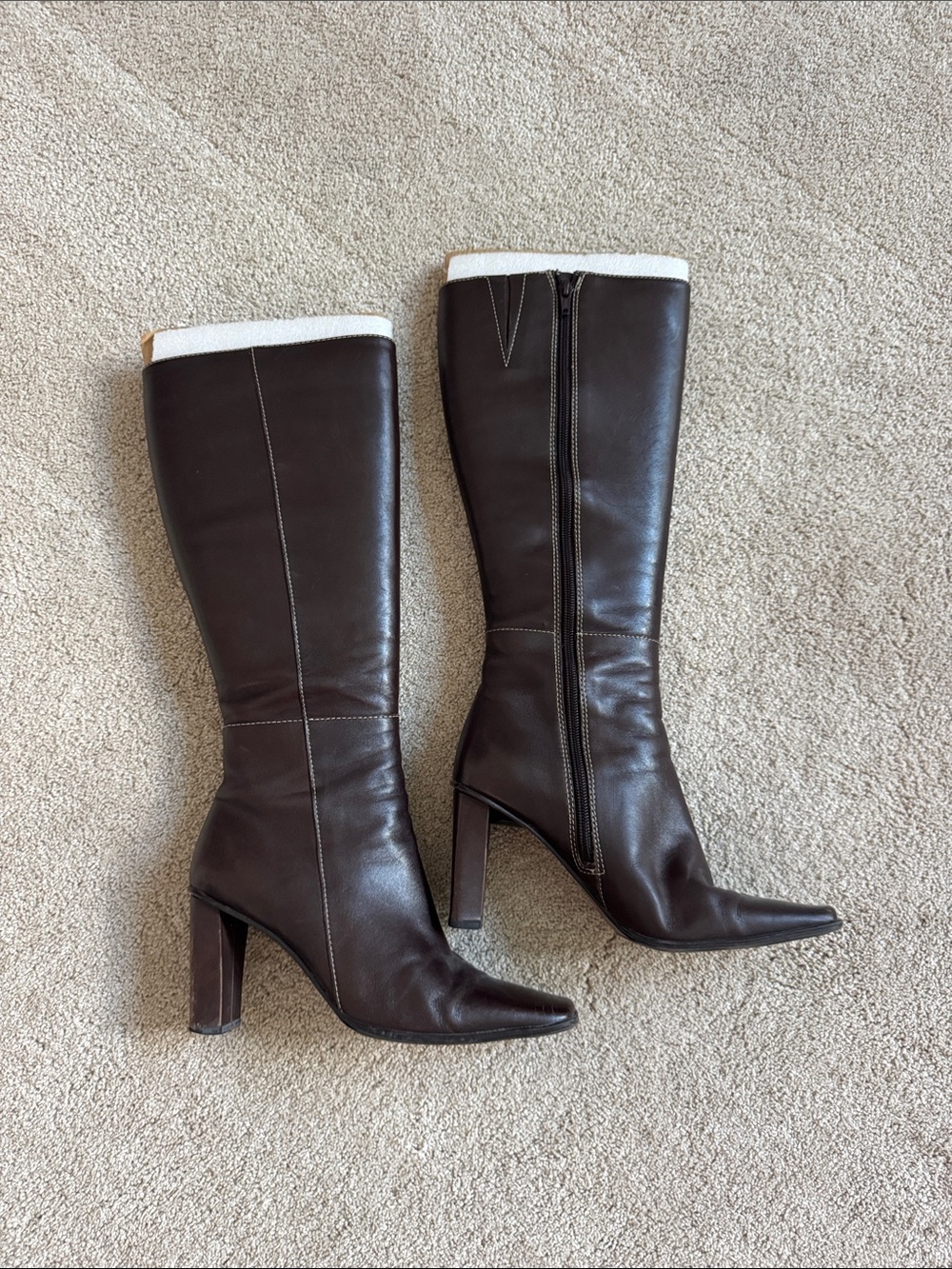 Karen Scott Chocolate Brown Pointed Toe Knee Boots